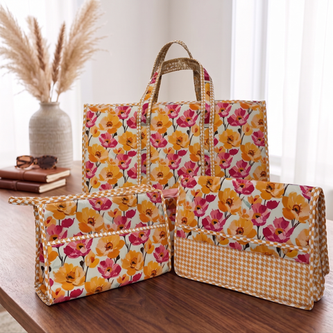 SUNBEAM DAISIES TOTE BAG SET