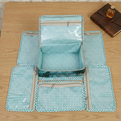 EMERALD GOLD MARBLE PRINT JEWELRY ORGANIZER