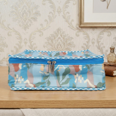 COBALT CAMO JUNGLE PRINT JEWELRY ORGANIZER