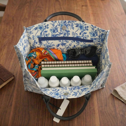 BOTANICAL PRINT LEATHER BAG