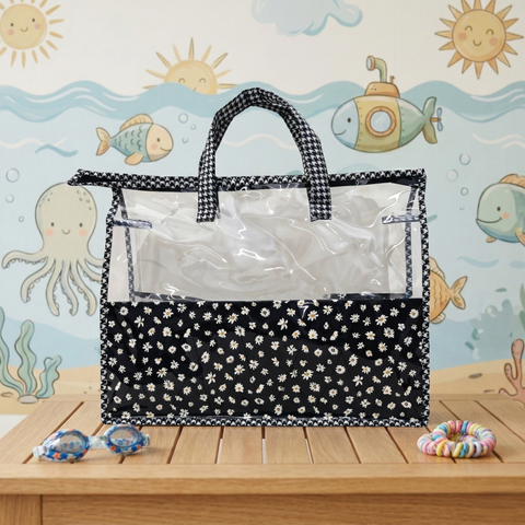 MIDNIGHT DAISY PRINT Swimming Bag
