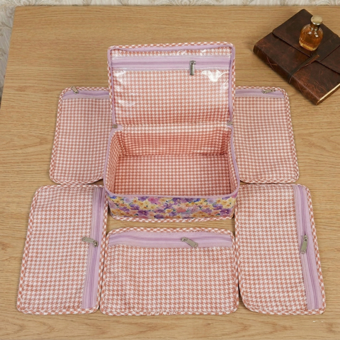 PEACH PETAL PARTY PRINT JEWELRY ORGANIZER