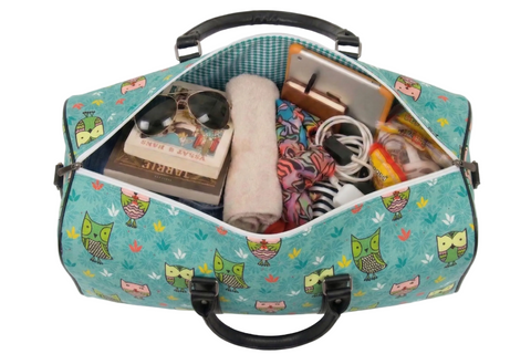 MIDNIGHT OWL PRINT DUFFLE BAG