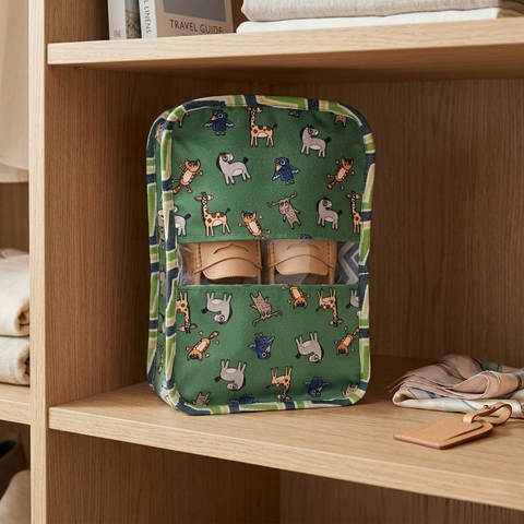 FOREST FRIENDS PRINT Grand Shoe Zip Box