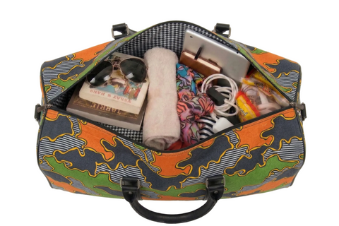 CAMOFLAGE PRINT DUFFLE BAG