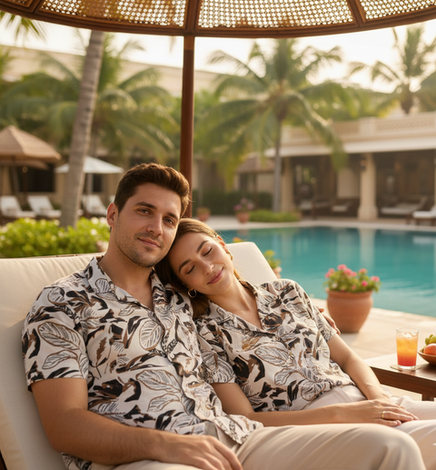 UNIQUE BROWN & BLACK FLORAL PRINTED SHIRT