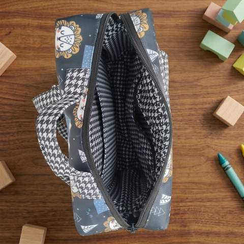 HAPPY LION MOUNTAINS PRINT KIDS BACKPACK