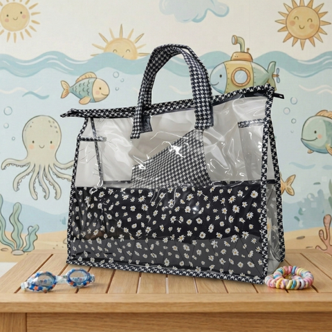 MIDNIGHT DAISY PRINT Swimming Bag