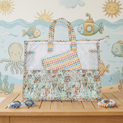 OWL MEADOW PRINT SWIMMING BAG