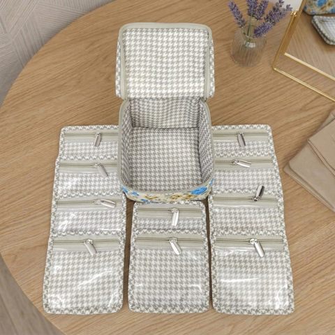 WHISPERING PETALS PRINT EARRING ORGANIZER