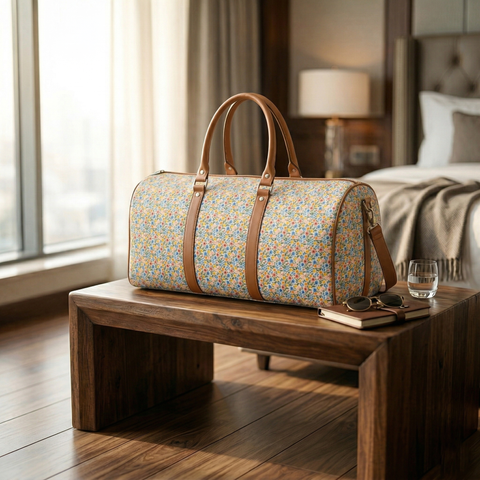 MEADOW BLOSSOM PRINT DUFFEL BAG