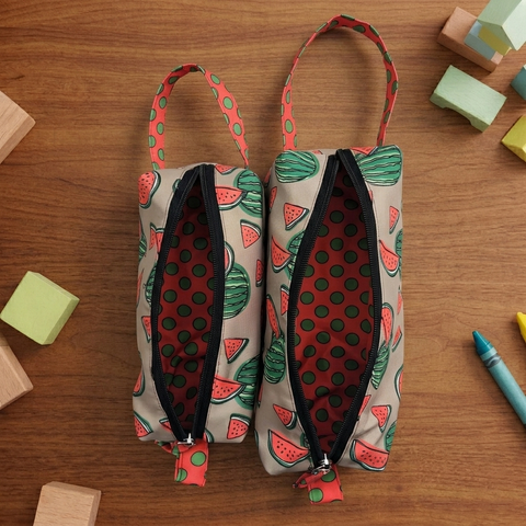 SUMMER MELON PRINT Maxi Pouch Set