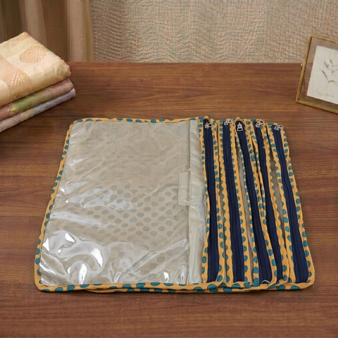 PEACOCK GLORY Print Grand Saree Organizer