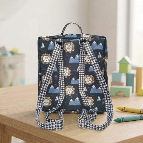 HAPPY LION MOUNTAINS PRINT KIDS BACKPACK