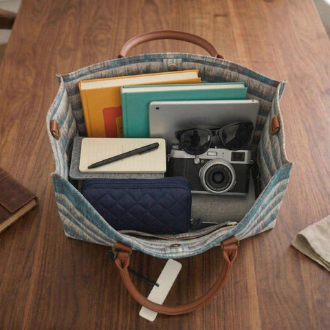 ABSTRACT PRINT LEATHER BAG