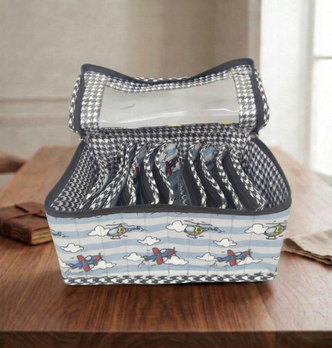 CLOUD CRUISERS PRINT LUXE 10-POUCH EARRING ORGANIZER