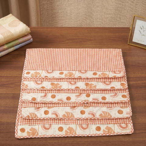 TERRACOTTA RAINBOWS PRINT PRINT GRAND SAREE ORGANIZER