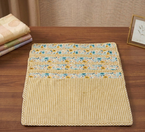 MARIGOLD TEAL MEADOW PRINT GRAND SAREE ORGANIZER