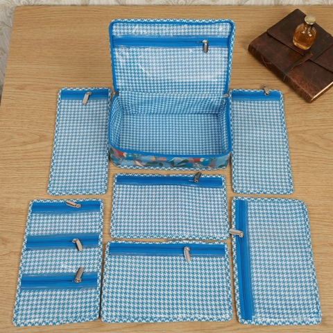 COBALT CAMO JUNGLE PRINT JEWELRY ORGANIZER
