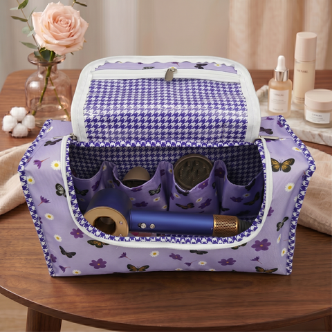 LAVENDER BUTTERFLY MEADOW PRINT DYSON HAIR DRYER COVER