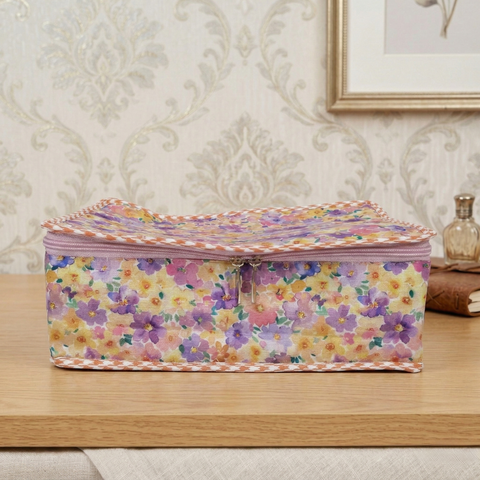 PEACH PETAL PARTY PRINT JEWELRY ORGANIZER