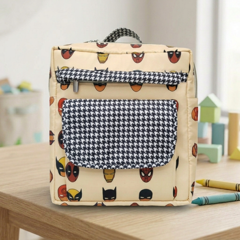 SUPER MASK PARADE PRINT KIDS BACKPACK