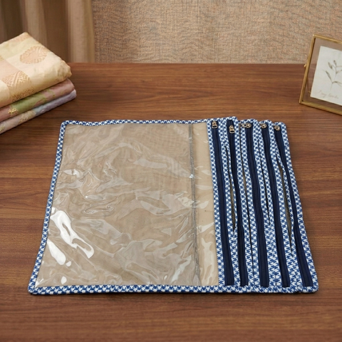 INDIGO MOSAIC Print Grand Saree Organizer