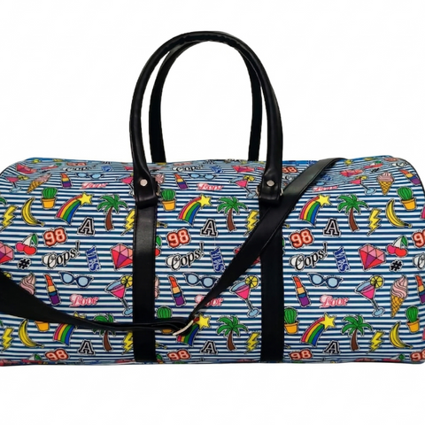 RETRO MIX  PRINT DUFFLE BAG