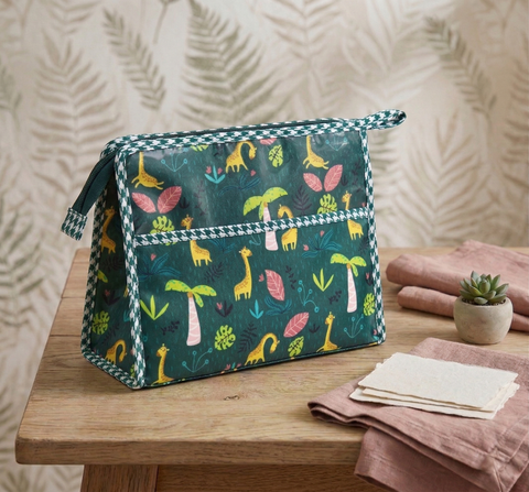 JUNGLE JOY PRINT TRIOZIP TOILETRY BAG