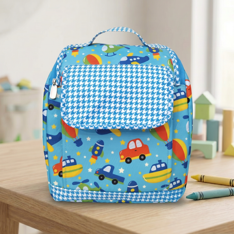 BLUE SKY TRAFFIC PRINT MINI EXPLORER BACKPACK