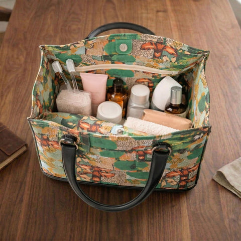 ABSTRACT PRINT LEATHER BAG