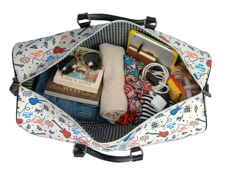 ROCKSTAR PRINT DUFFLE BAG