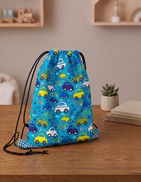 ROAD RUNNER PRINT DRAWSTRING BACKPACK