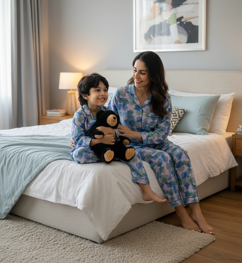 Mix Match Printed Kids Night Suit