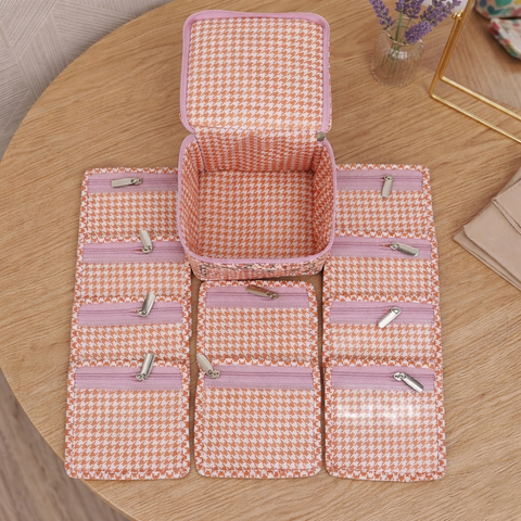 TERRACOTTA RAINBOWS PRINT EARRING ORGANIZER