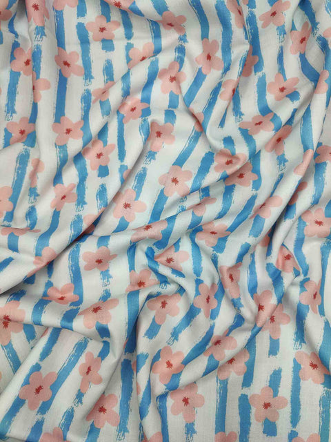 FLORAL STRIPES PRINT