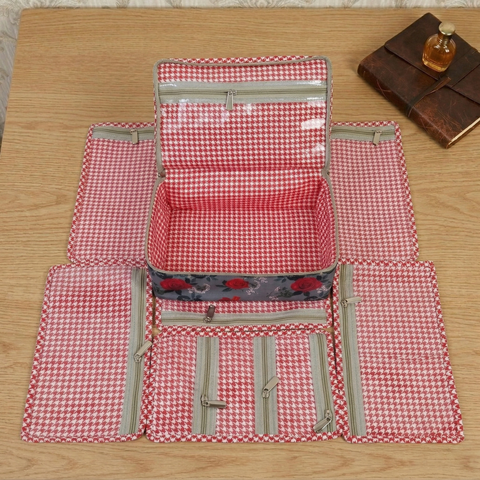 SCARLET ROSE PRINT JEWELRY ORGANIZER
