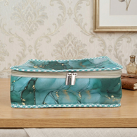 EMERALD GOLD MARBLE PRINT JEWELRY ORGANIZER
