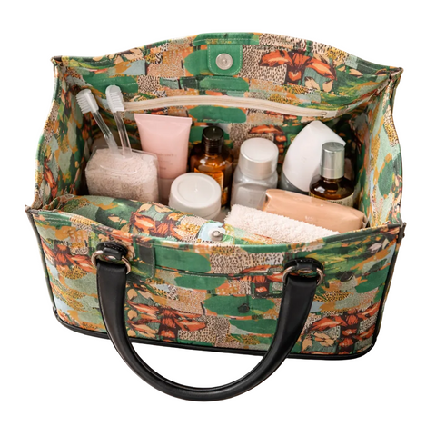 ABSTRACT PRINT LEATHER BAG