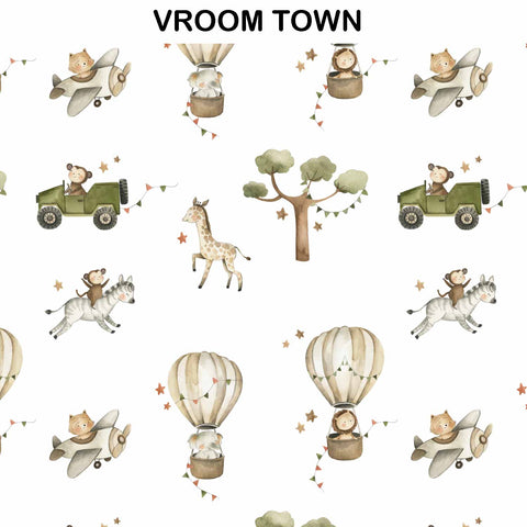 VEHICLE PRINT TRAVEL MAKEUP POUCH SET CUSTOMISER