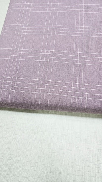LAVENDER CHECKS COTTON POPCORN 025