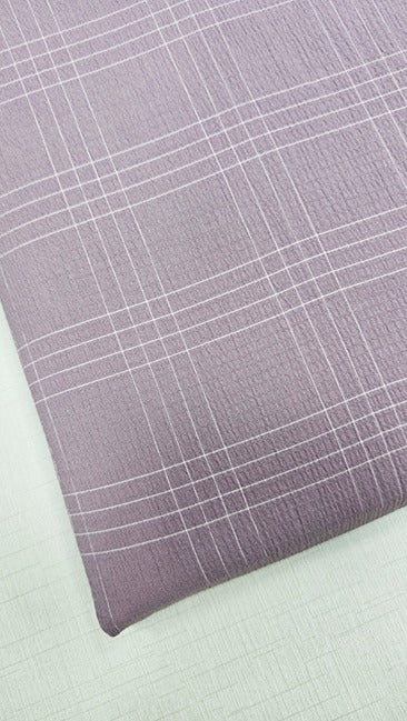 LAVENDER CHECKS COTTON POPCORN 025