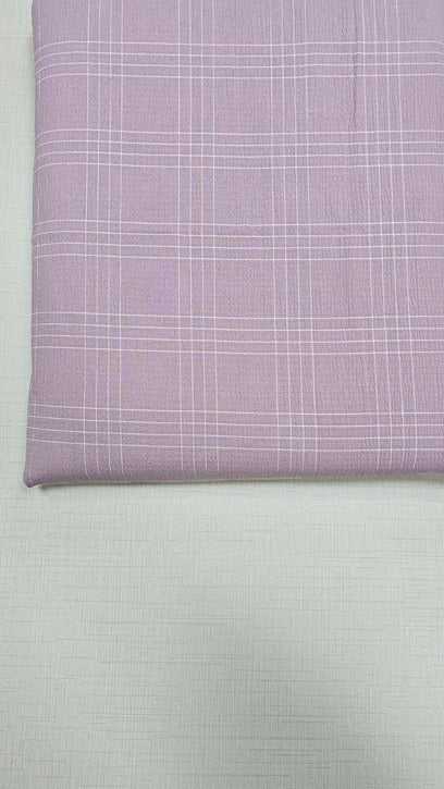 LAVENDER CHECKS COTTON POPCORN 025