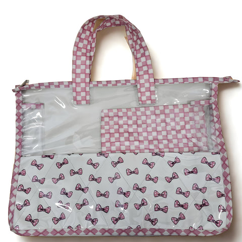 CLASSY BOW PRINT SWIMMING BAG COMBO