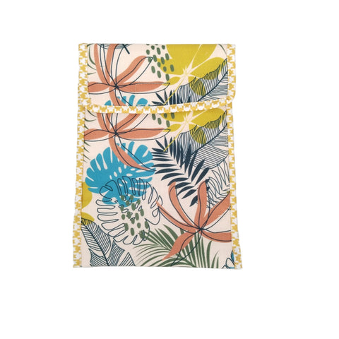 SAFFRON JUNGLE PRINT TRAVEL DENTAL KIT