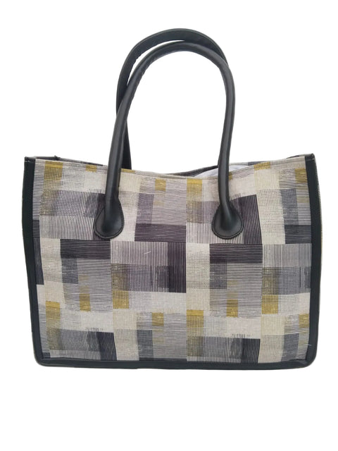 SHADOW BLOCKS GEOMETRIC LEATHER BAG