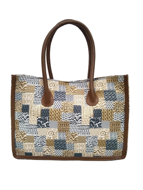 TRIBAL PATCHWORK LEATHER BAG