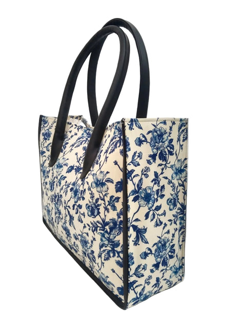 BOTANICAL PRINT LEATHER BAG