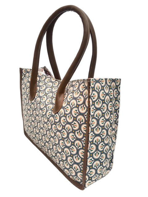 GEOMETRIC TRAVEL LEATHER BAG