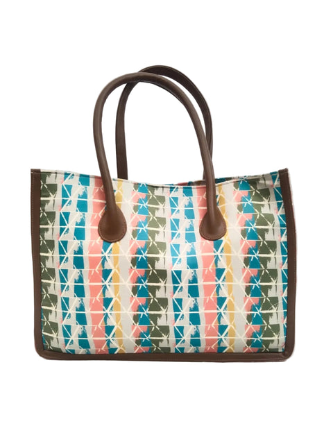 TROPIC TILES TRAVEL LEATHER BAG